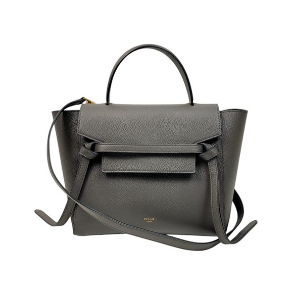 Celine Belt Bag Micro Grain Calf Leather Grey Gold - Picture 1 of 10